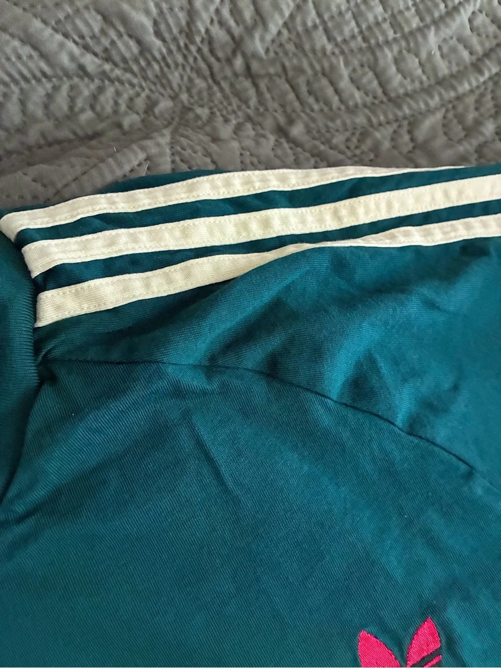 Adidas Originals Trefoil Colorblock Tee Green Pink White Striped XL